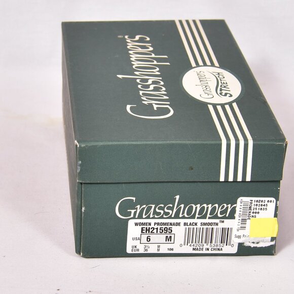 Grasshoppers Stretch Women's Promenade Black Smooth Walking Shoes Size 6M - Picture 8 of 9